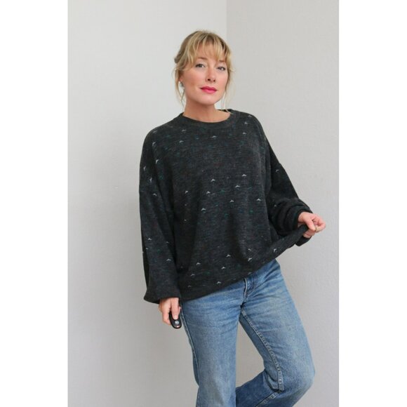 1990's Oversized Charcoal Sweater // Men's Large to Extra Large ~ Women's XXL XL - Picture 5 of 8
